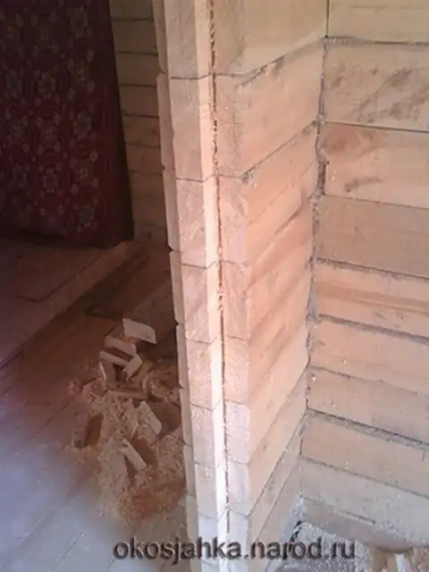 П- образная окосячка в доме из бруса