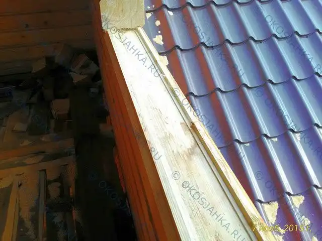 Нижний брус в проеме - профиль.