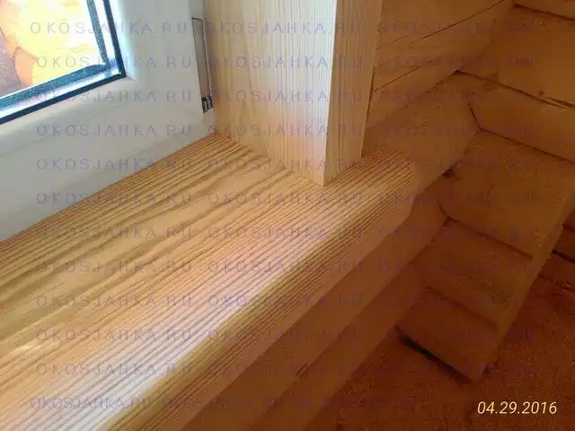 Подоконники из массива сосны под пластиковые окна