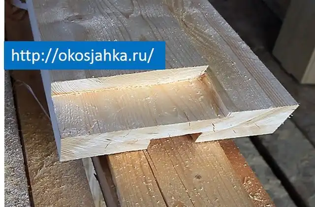 Замок на боковой детали окосячки для дверей