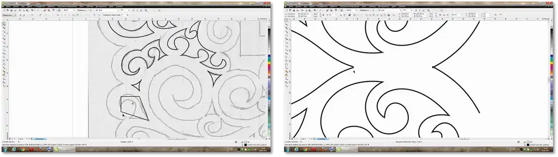 Рисование узоров для резных наличников в CorelDraw