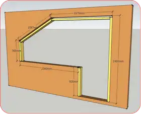 Окосячка балконного блока в SketchUp — пример проектирования