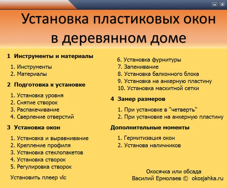 Видеокурс Установка пластиковых окон в деревянном доме своими руками — обложка курса